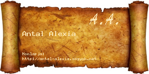 Antal Alexia névjegykártya