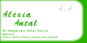 alexia antal business card